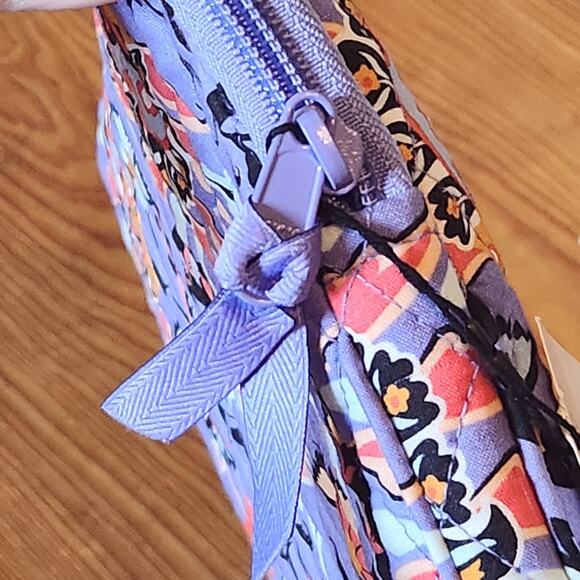 VERA BRADLEY LAPTOP SLEEVE MURAL GARDEN 14" PADDED QUILTED PURPLE WORK OFFICE - Picture 5 of 6